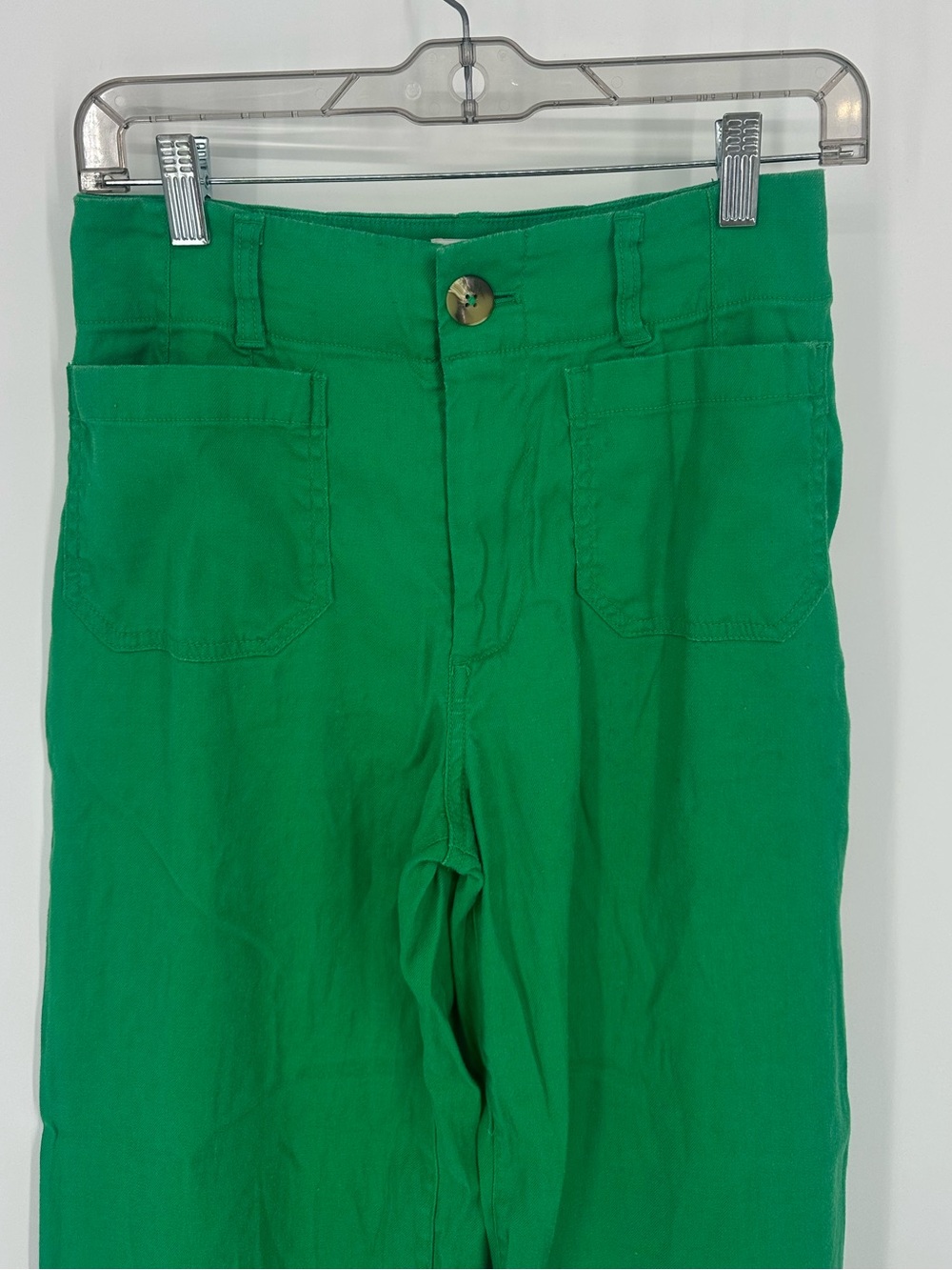 Anthropologie Maeve Colette European Linen Stretch High-Rise Wide-Leg Pants 25 - Picture 3 of 11